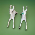 Vintage Retro Christmas Mid Century 2 Flying Reindeer Antlers Art Deco 