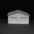 1 64 S Scale-double Ended White 2 Car Garage W  Movable Door And Removable Roof