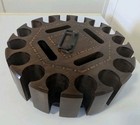 Rare Vtg Drueke  512 400 Poker Chip Wood Carousel Nice Wood Inlay   Chips