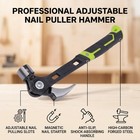 Generic Adjustable Nail Puller Hammer  Magnetic Nail Starter With Anti Slip Shoc
