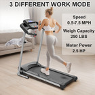 Foldable Treadmills For Home  2 5 Hp  7 5 Mph  Electric Running Incline Machine