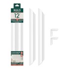 2-pack 12  Wall Panel Rail Kit White Finish Polystyrene Picture Frame Moulding