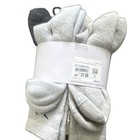 Nike Everyday Elevated Dri-fit Cushioned Crew Gray white  cream 6 Pair Men s L