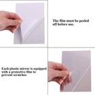12 Pack Mirrors Plastic Mirror Decor Flexible Mirror Sheets Self Adhesive Mirror