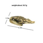Antique Bronze Small Crocodile Statue Vintage Bronze Animal Crocodile