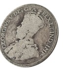 Canada George V Silver 25 Cents Quarter - Dateless   Worn Vintage Coin