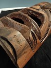 Vtg Tiki Mask  steve  Hand Carved Mahalo Hawaiian Wood Wall Art Home bar Decor