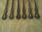 1835 R  Wallace Floral Multi-motif Six Seafood Cocktail Forks 