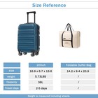 Hardshell Abs Luggage Travel Suitcase Set W foldable Duffel Bag 2 Packing Cubes