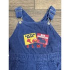 Vintage Elmo Sesame Street Corduroy Overalls Construction Embroidered Blue 4t