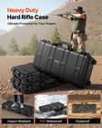 Vevor Hard Rifle Case Ip67 Waterproof Rifle Storage Case With Pre-cut Foam Black