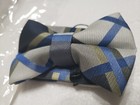 Boys Bow Tie Azure   Black Plaid Up To 8 Years New The Littlest Prince 