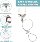 Shower Rod Ceiling Support Bracket 2-pack     Anti-sagging 304 Stainless Steel  60