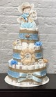 3 Tier Cowboy Diaper Cake Baby Shower Boy