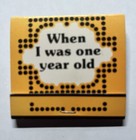 Vintage Naughty Novelty Match Book         When I Was One Year Old   penis Joke 