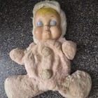 Vintage Rushton Style Pouty Face Sleeping Rubber Face Doll Pink Lot Of 2  read 