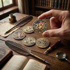 America 250th Anniversary Commemorative Challenge Coin Historical Collectible