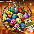 Sun Catcher Painted Easter Eggs Floral Window Hanging Spring Home Decor