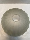 Vintage Frosted Ribbed Frosted Glass Dome Light  Lamp Shade Art Deco Style 8 75   