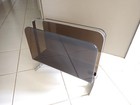 Mid Century Modern Vintage Lucite   Chrome Milo Baughman Magazine Rack 1970s