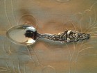 Sterling Silver Demitasse Spoon Indian Chief Native American Figural Antique