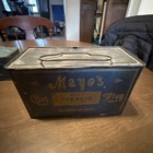 Vintage 1900s Mayos Tobacco Cut Plug Tin With Handle Excellent Condition