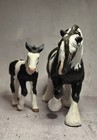 Schleich Tinker  gypsy Vanner   Mare N Foal Pair Custom Re-paint Of Original