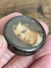 Vintage Sterling Silver Pill trinket Box W Face On The Front  Estate Fresh 