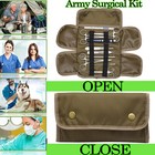 Army Surgical Kit - Sutures  Scalpel  Hemostats - Black - Military First Aid