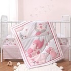  3 Piece Baby Crib Bedding Set For Girls - Newborn  Infant   Toddler Nursery 
