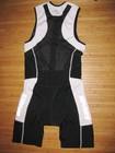 Sparx Trisuit Triathlon Size Men s Large Front Zipper Black And White
