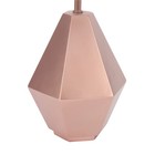 Lambs   Ivy Rose Gold Modern Hexagon Nursery Lamp With Shade   Bulb