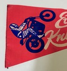 Rare 1974 Evel Knievel Pennant Flag For Bicycle - Motorcycle Daredevil Logo