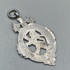 Antique Sterling Silver Watch Fob Medal     Scottish Lion By J   R Griffin 1920