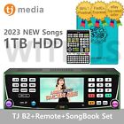 Tj Media B2 Karaoke Machine System 1tb   Keyboard Remote Control   Song Book