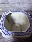 Vintage The Bombay Company Octagonal Blue White Porcelain 3  Planter Pot
