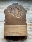 Vintage Wooden Wall Mail Holder Key Rack Shelf Rustic Farmhouse Organizer Hooks