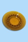 Vintage 1970s Mid Century Amber Hobnail Glass Ashtray