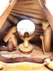 Wooden  Nativity Scene Holy Family Vintage A-frame Christmas