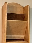 Vintage Style Solid Oak Wooden Mail letter bills key Holder Wall Mount 3 Slots