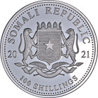 2021 Somalia 1 Ounce Silver - Elephant - Bu - Stock