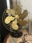 Vintage 1911 Emerson Table desk Electric Fan  Black   Brass Metal  6-blade
