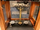 Antique Voland   Sons Wood   Glass Cabinet Self Leveling Apothecary Scale