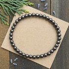 Natural Hematite 4mm Beaded Grounding Reiki Healing Crystal Stretch Bracelet