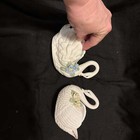 Pair Of Ceramic Swan -vintage