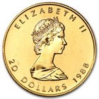 1988 Canada 1 2 Oz Gold Maple Leaf Bu