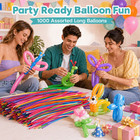 1000pcs Long Latex Balloons Multicolor Party Balloon Arch Garland Birthday Decor