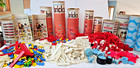 Massive Vintage American Plastic Bricks Lot Halsam Construction Sets W  Manuals