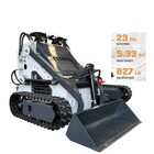 Landhero Mini Skid Steer Hydraulic Guided Drive Compact Track Loader 23hp Garden