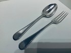 Cased Sterlings Ilver 2 Piece Child   s Spoon   Fork Set  Sheffield 1889  64g